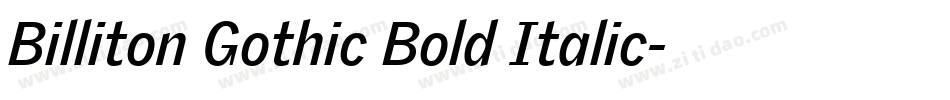Billiton Gothic Bold Italic字体转换